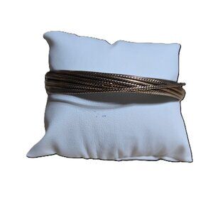 Muti Strand Stacking Intertwined Bange Bracelets Vintage Gold Tone